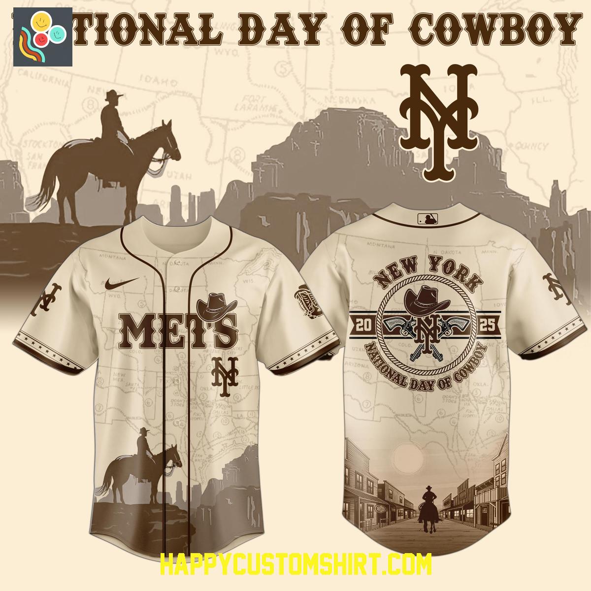 New York Mets 2025 National Day Of Cowboys Baseball Jersey New York Mets 2025 National Day Of Cowboys Baseball Jersey