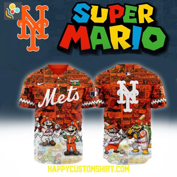 New York Mets MLB Mix Super Mario 2025 Baseball Jersey