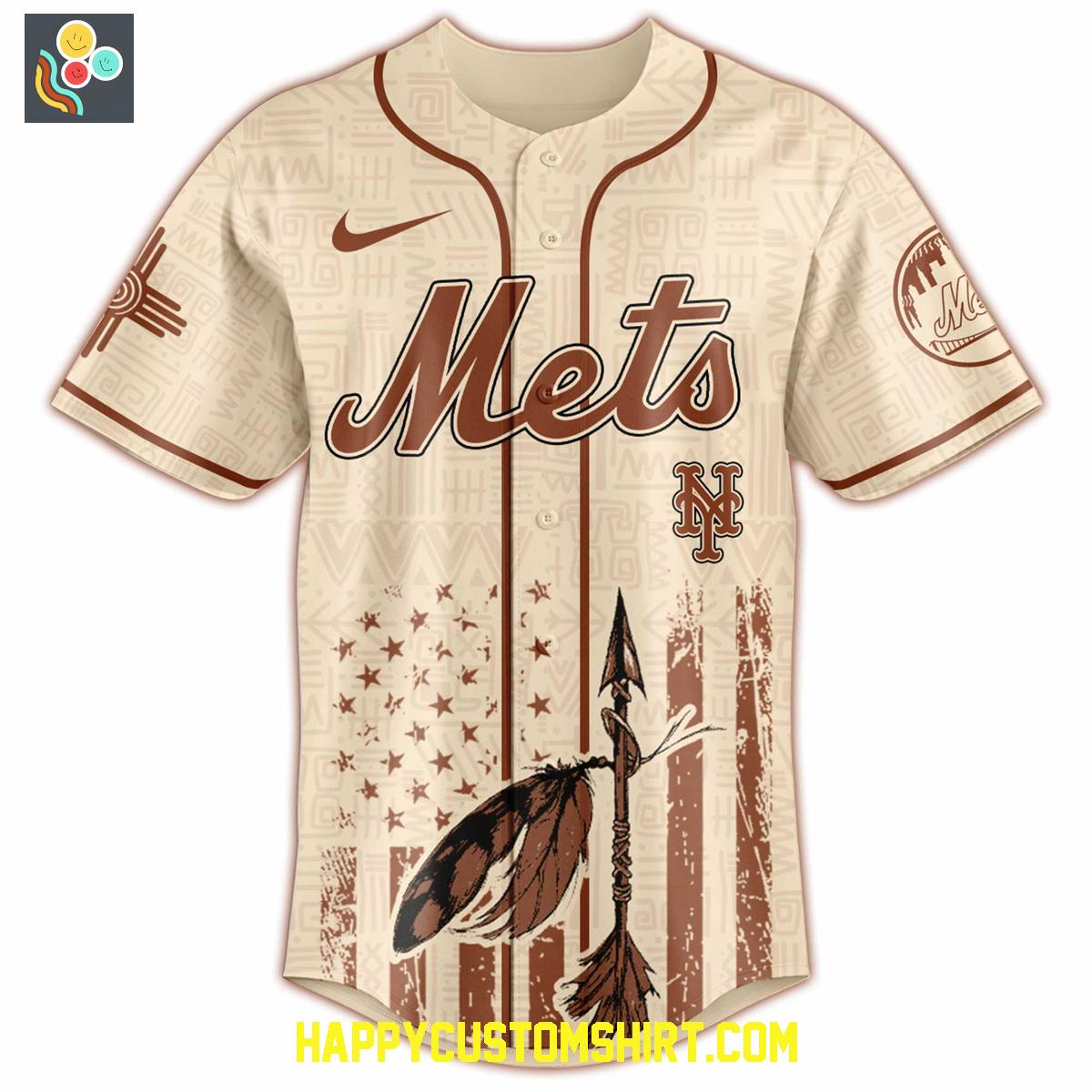 New York Mets Mix Native American Heritage Month 2025 Baseball Jersey New York Mets Mix Native American Heritage Month 2025 Baseball Jersey