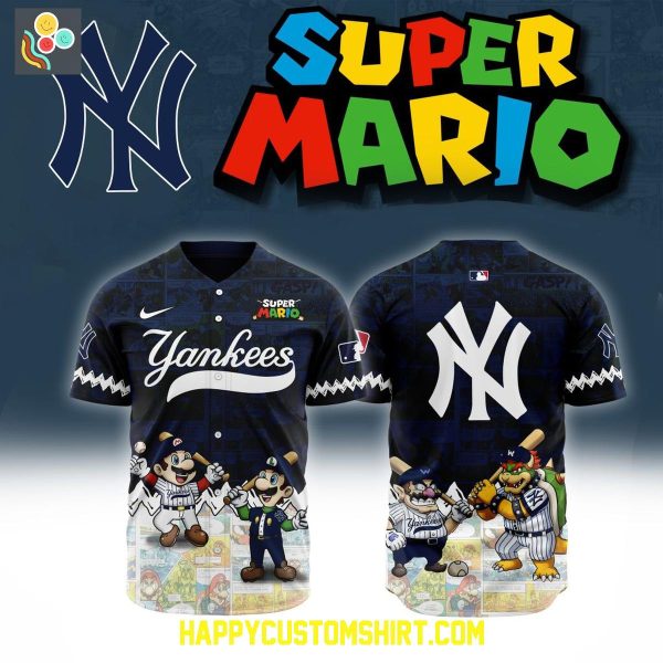 New York Yankees MLB Mix Super Mario 2025 Baseball Jersey