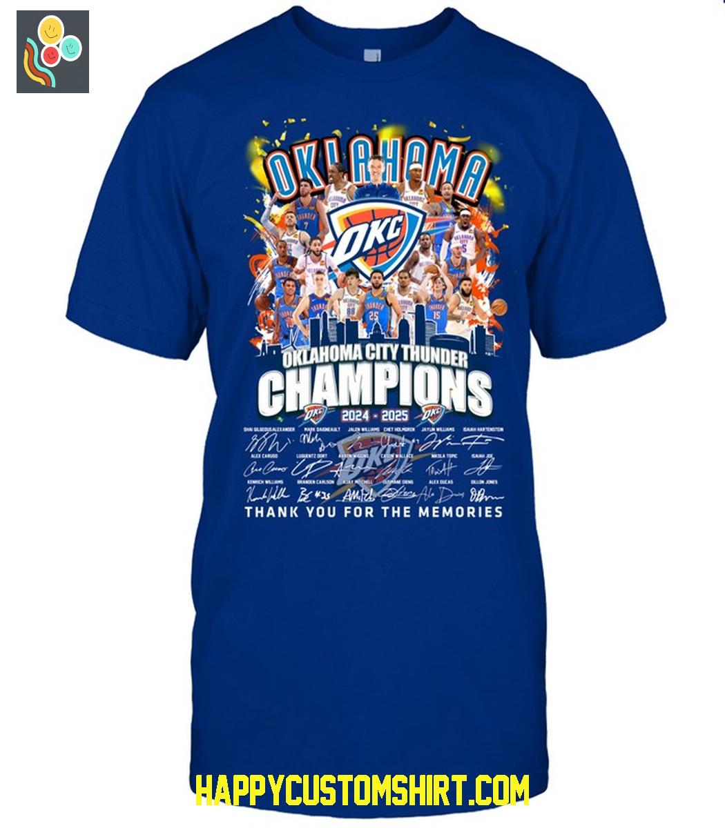 Oklahoma City Thunder NBA Finals 2025 Champions T Shirt Oklahoma City Thunder NBA Finals 2025 Champions T Shirt