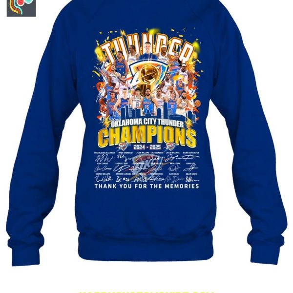 Oklahoma City Thunder NBA Finals 2025 Champions T Shirt