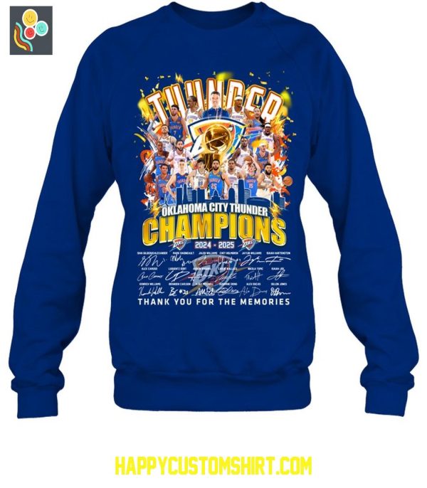 Oklahoma City Thunder NBA Finals 2025 Champions T Shirt