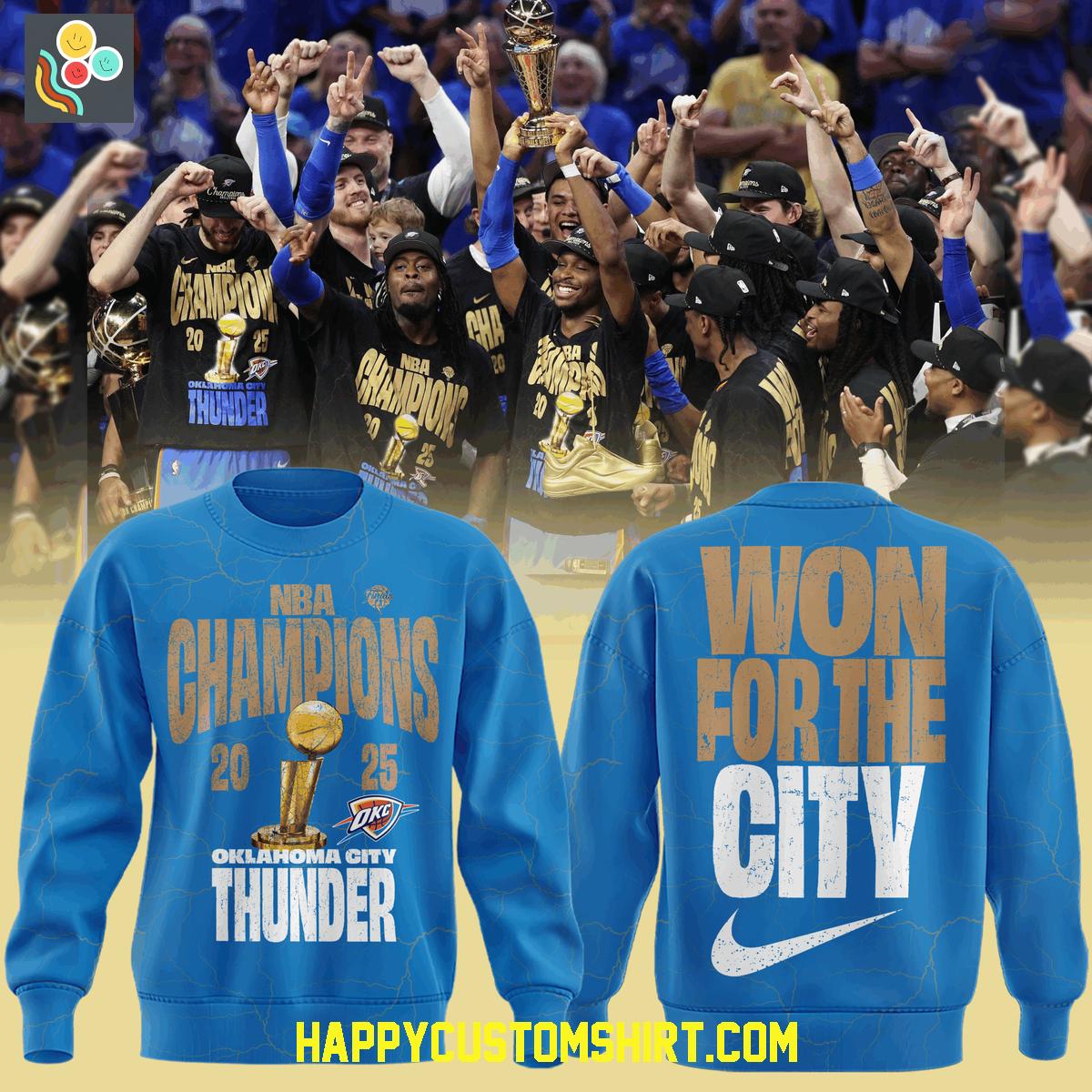 Oklahoma City Thunder Won For The City NBA Finals Champions 2025 Hoodie T Shirt Oklahoma City Thunder Won For The City NBA Finals Champions 2025 Hoodie T Shirt