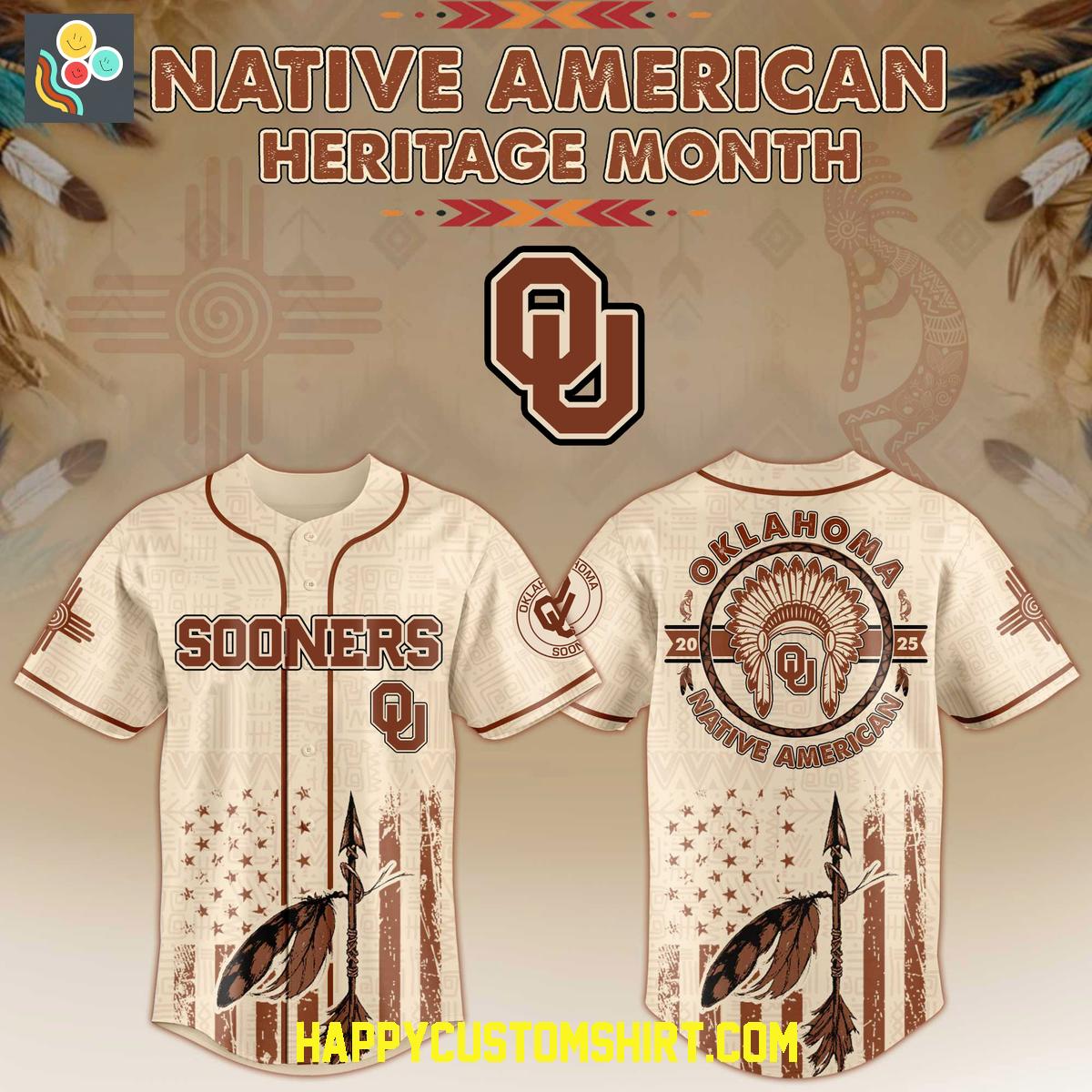 Oklahoma Sooners x Native American Heritage Month 2025 Baseball Jersey Oklahoma Sooners x Native American Heritage Month 2025 Baseball Jersey