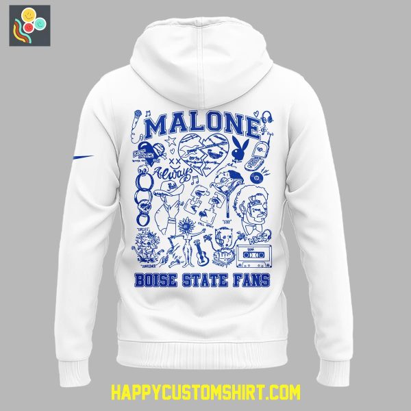Post Malone Boise State Broncos The Big Ass Stadium Tour White Hoodie Shirt