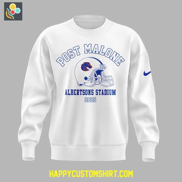 Post Malone Boise State Broncos The Big Ass Stadium Tour White Hoodie Shirt