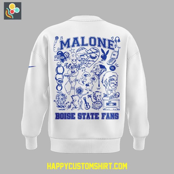 Post Malone Boise State Broncos The Big Ass Stadium Tour White Hoodie Shirt