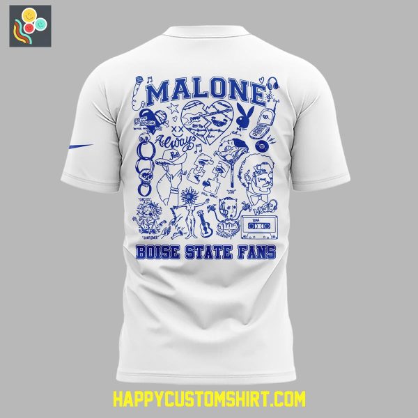Post Malone Boise State Broncos The Big Ass Stadium Tour White Hoodie Shirt