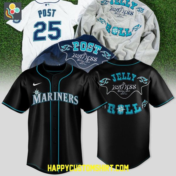 Seattle Mariners x Jelly Roll The Bis Ass Stadium Tour 2025 Baseball Jersey