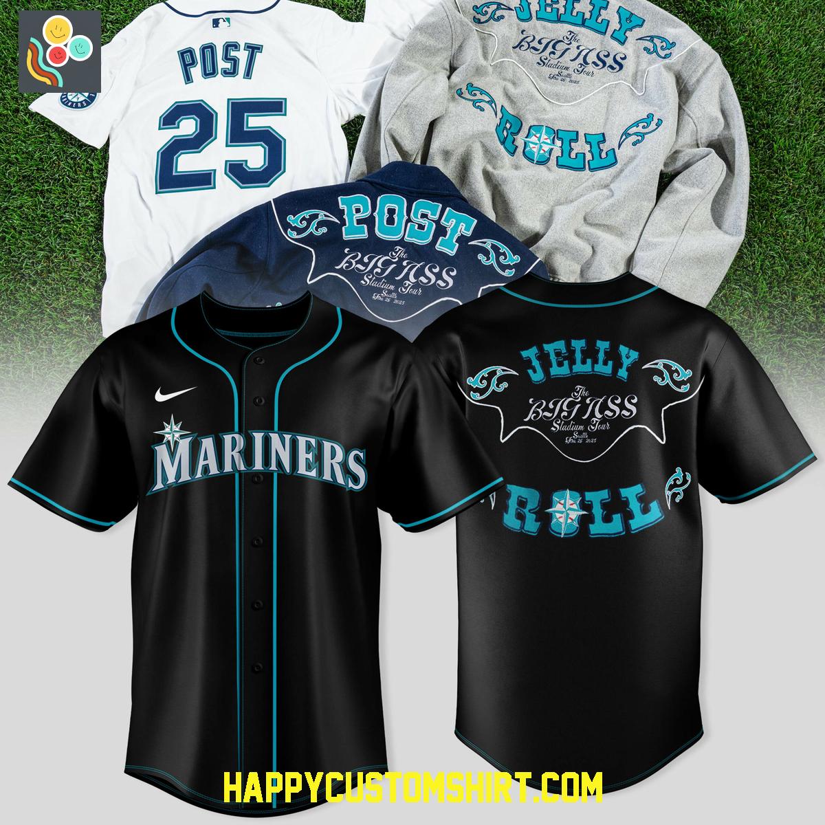 Seattle Mariners x Jelly Roll The Bis Ass Stadium Tour 2025 Baseball Jersey Seattle Mariners x Jelly Roll The Bis Ass Stadium Tour 2025 Baseball Jersey