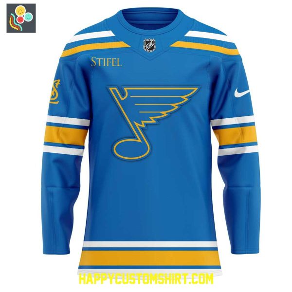 St. Louis Blues New Uniforms Logo Blue Hockey Jersey