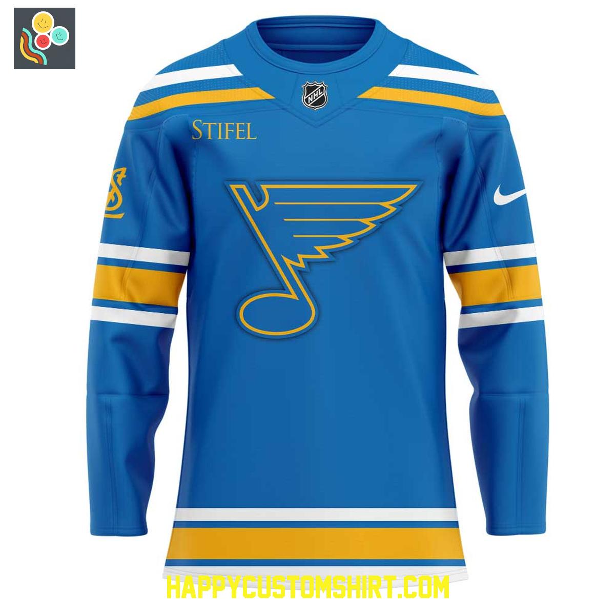 St. Louis Blues New Uniforms Logo Blue Hockey Jersey St. Louis Blues New Uniforms Logo Blue Hockey Jersey