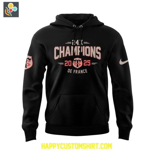 Stade Toulousain Rugby 24X Champions De France 2025 Hoodie Shirt