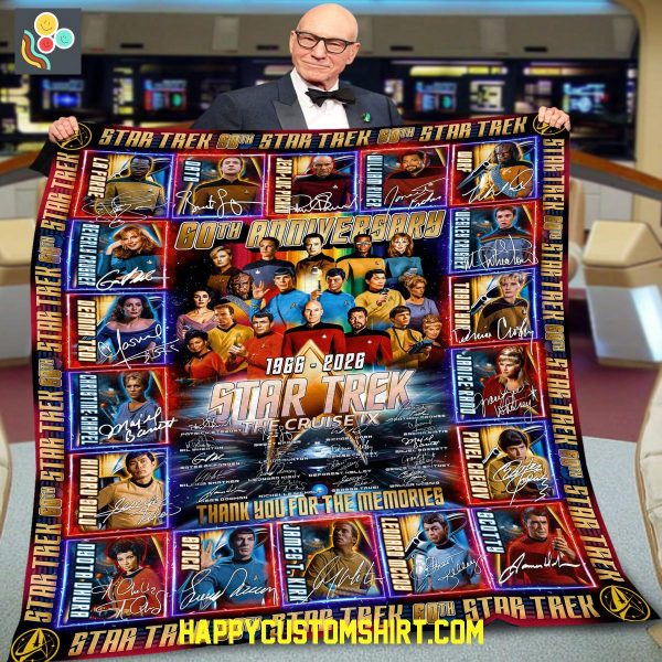 Star Trek 60th Anniversary 1966 2026 Memories Fleece Blanket Quilt