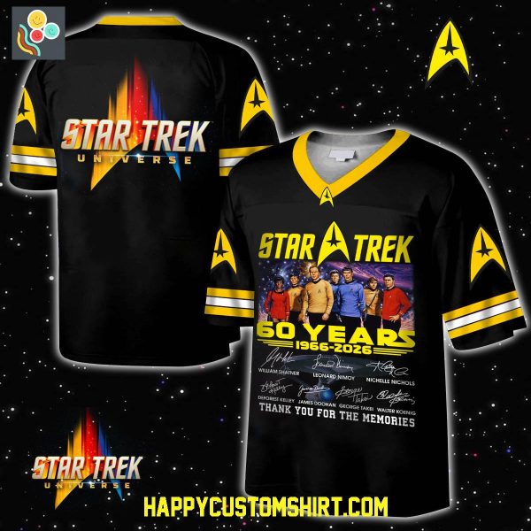 Star Trek 60th Anniversary 1966 2026 Memories Football Jersey