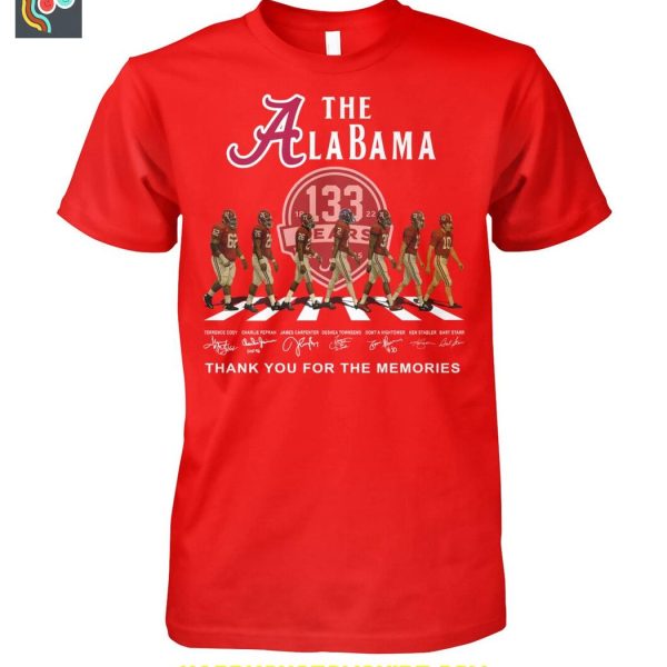 The Alabama Crimson Tide 133 Years Memories T Shirt