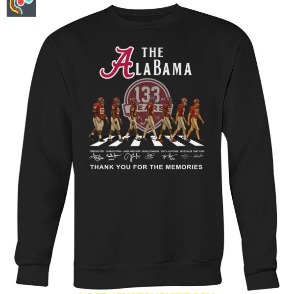 The Alabama Crimson Tide 133 Years Memories T Shirt