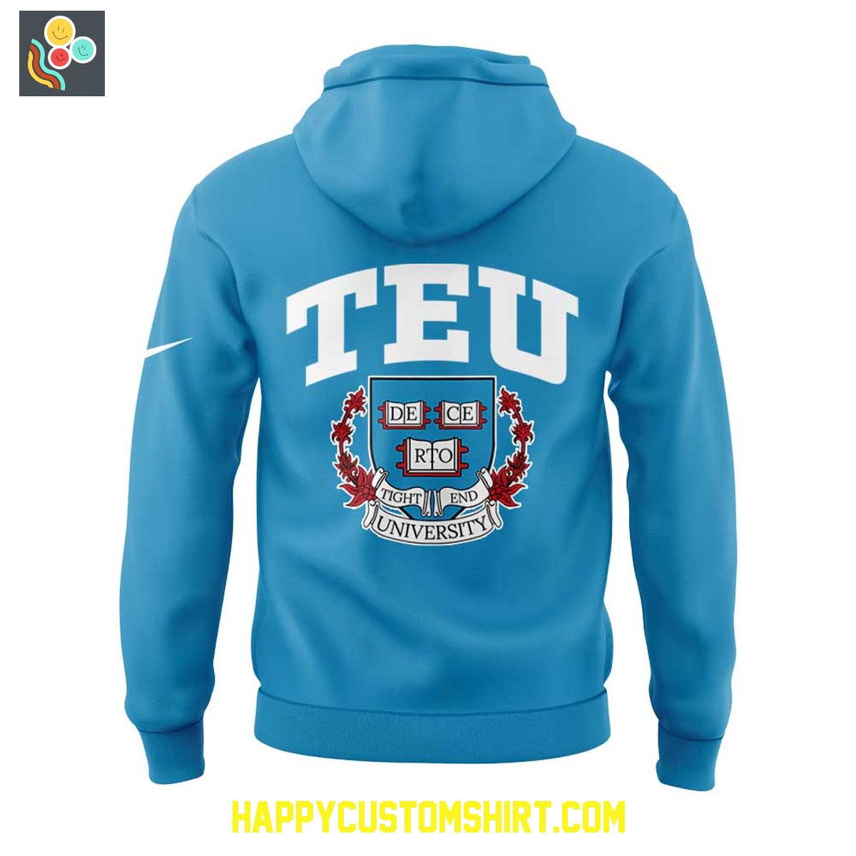 Tight End University Presented By Bud Light Blue Hoodie T Shirt Tight End University Presented By Bud Light Blue Hoodie T Shirt