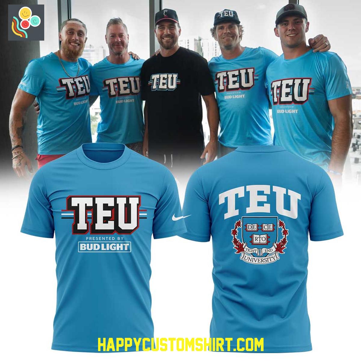 Tight End University Presented By Bud Light Blue Hoodie T Shirt Tight End University Presented By Bud Light Blue Hoodie T Shirt