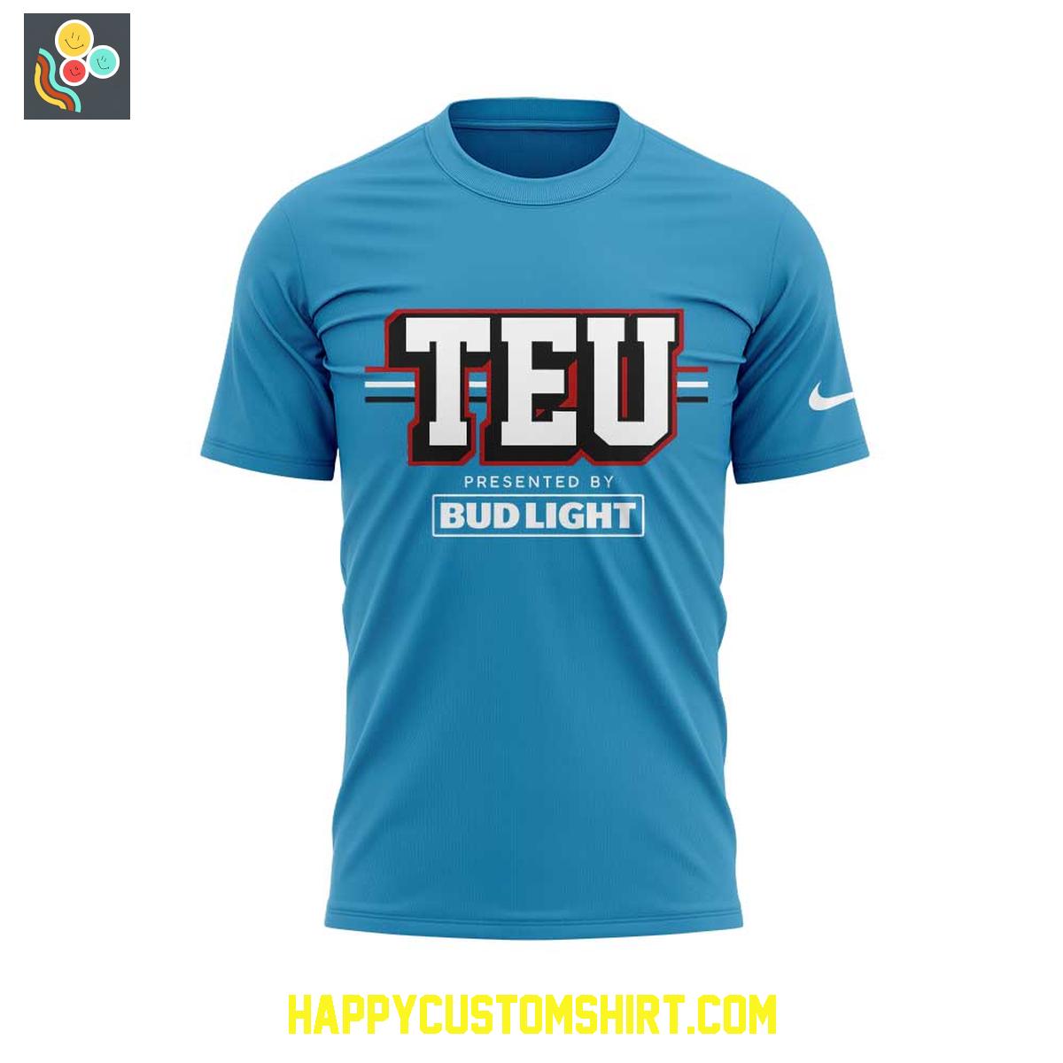 Tight End University Presented By Bud Light Blue Hoodie T Shirt Tight End University Presented By Bud Light Blue Hoodie T Shirt