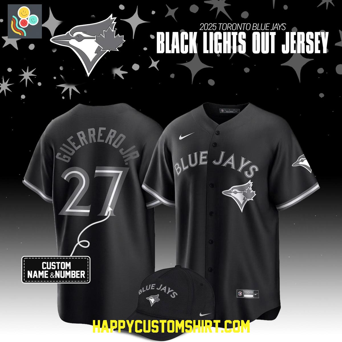 Toronto Blue Jays Black Lights Out 2025 Personalized Baseball Jersey Toronto Blue Jays Black Lights Out 2025 Personalized Baseball Jersey