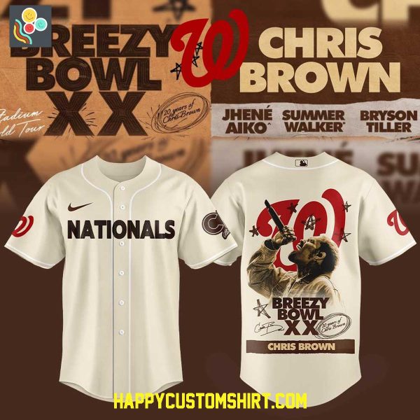 Washington Nationals x Chris Brown Breezy Bowl XX Baseball Jersey