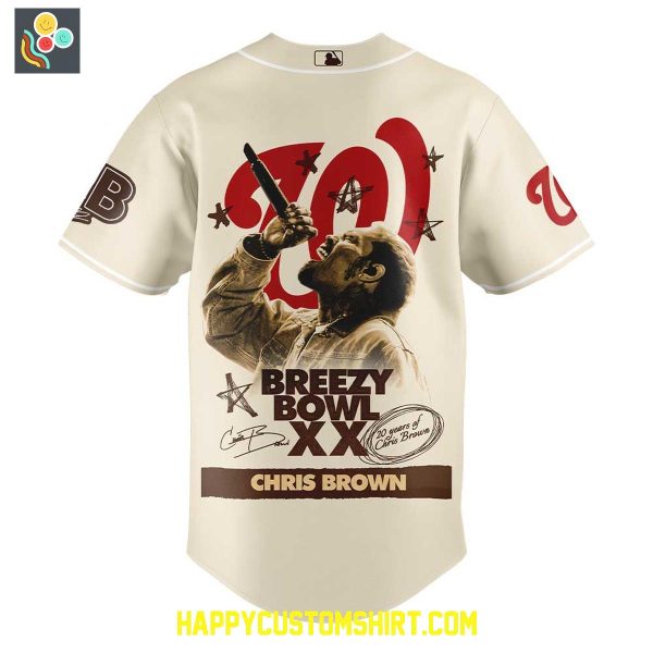 Washington Nationals x Chris Brown Breezy Bowl XX Baseball Jersey