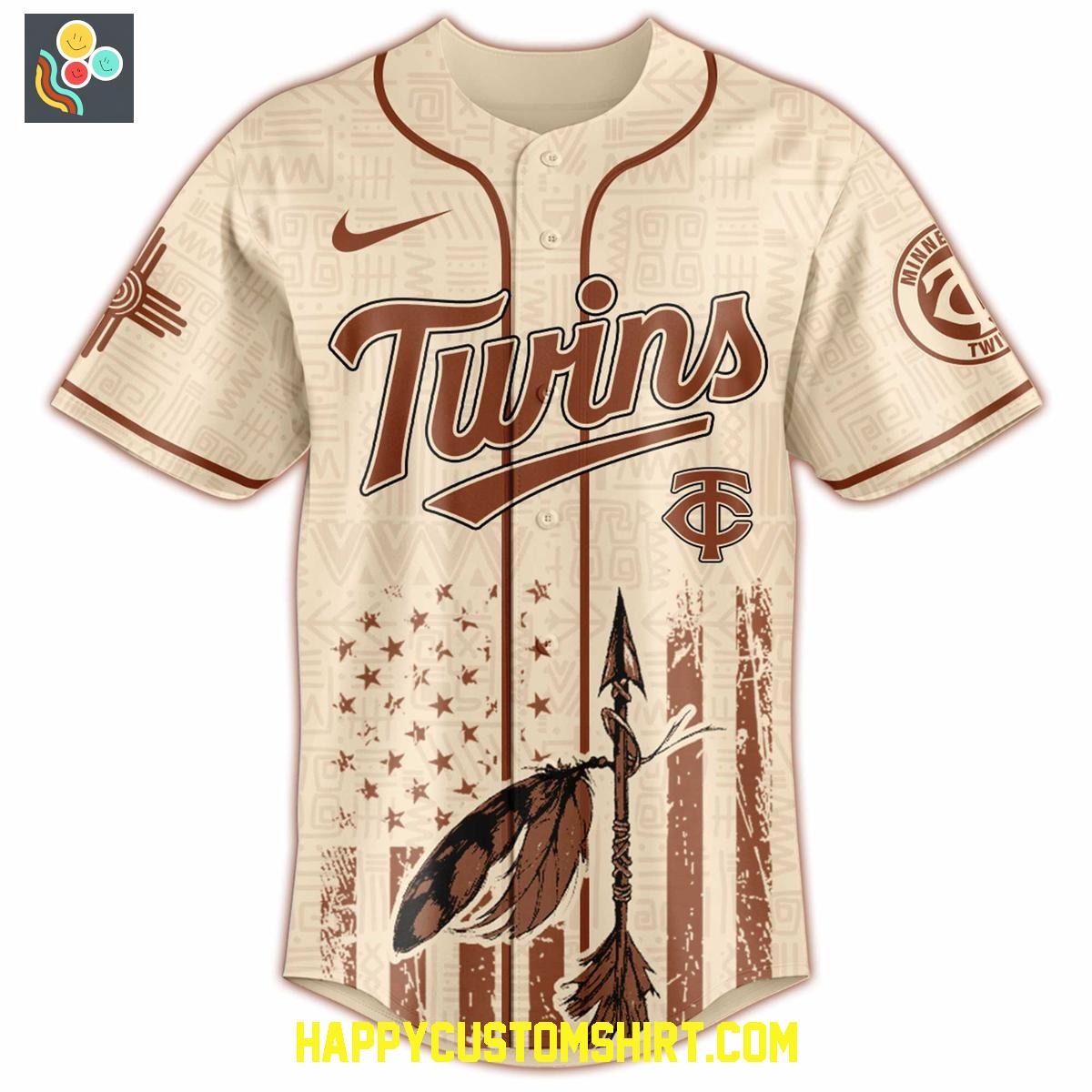 Minnesota Twins Mix Native American Heritage Month 2025 Baseball Jersey Minnesota Twins Mix Native American Heritage Month 2025 Baseball Jersey