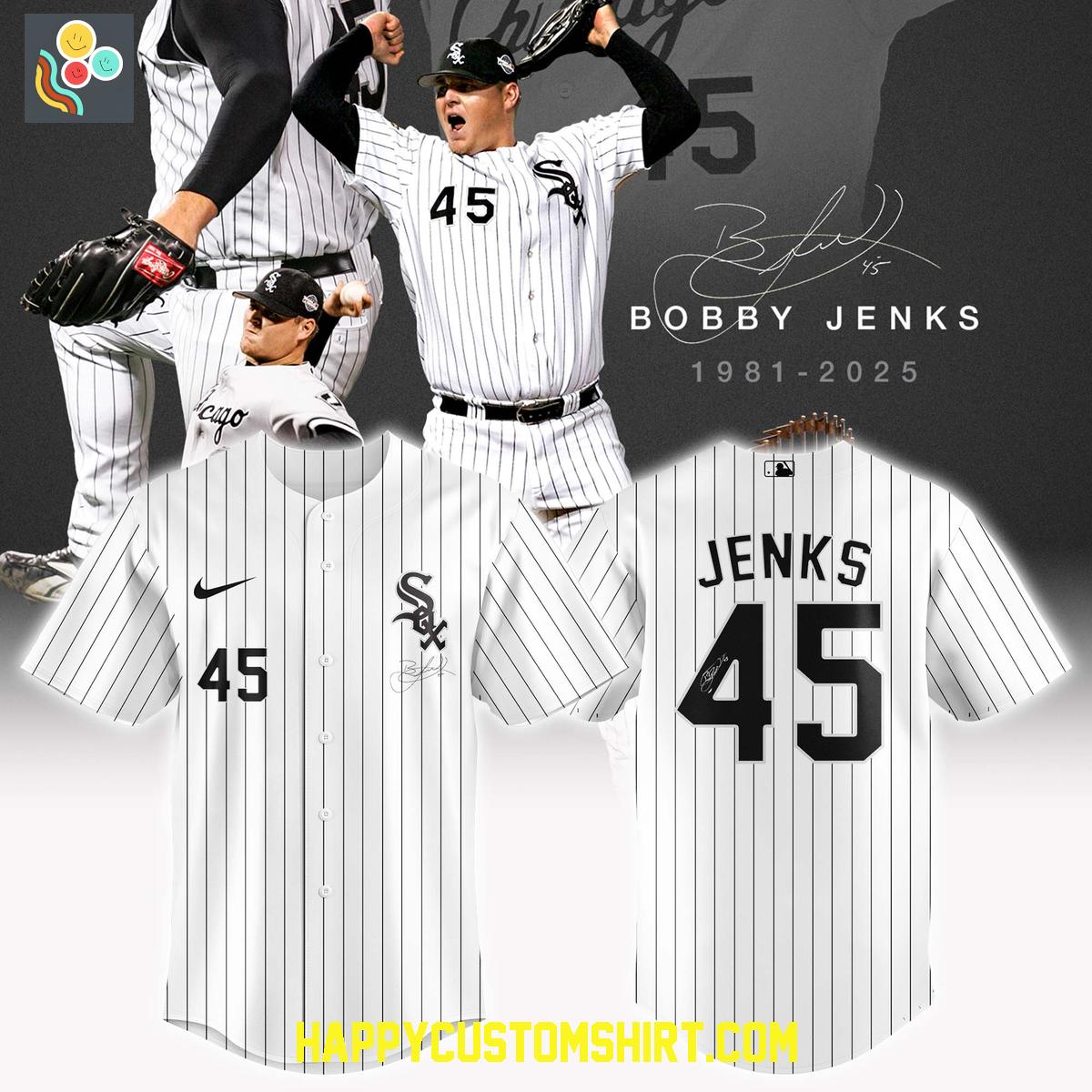 Bobby Jenks Chicago White Sox 2025 Memories Baseball Jersey Bobby Jenks Chicago White Sox 2025 Memories Baseball Jersey