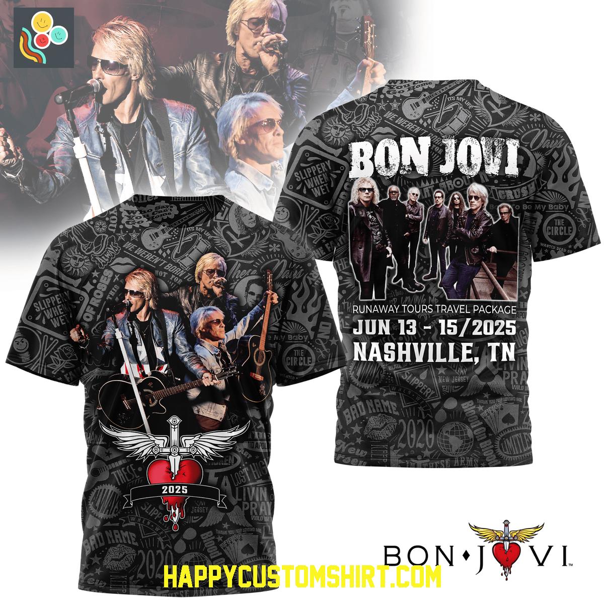 Bon Jovi Runaway Tour Travel Package Shirt Bon Jovi Runaway Tour Travel Package Shirt