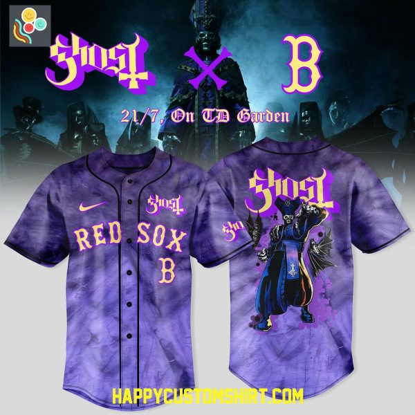 Boston Red Sox Mix Ghost Band World Tour 2025 Baseball Jersey