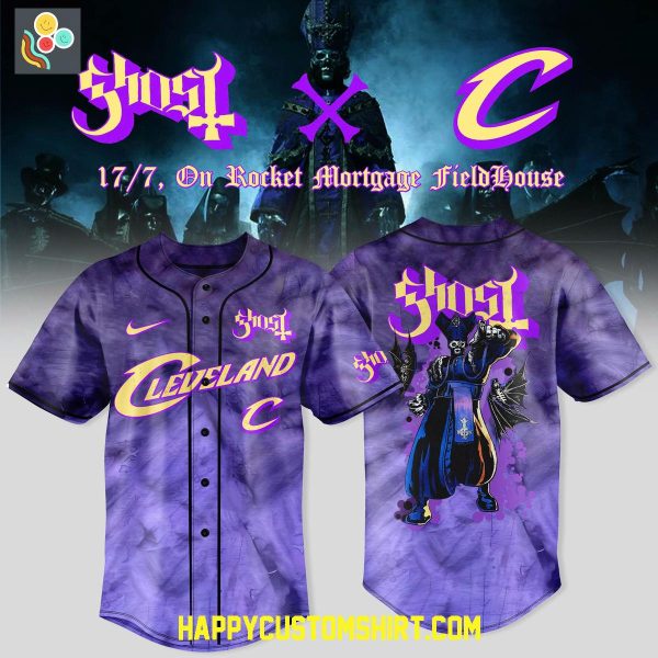 Cleveland Cavaliers Mix Ghost Band World Tour 2025 Baseball Jersey