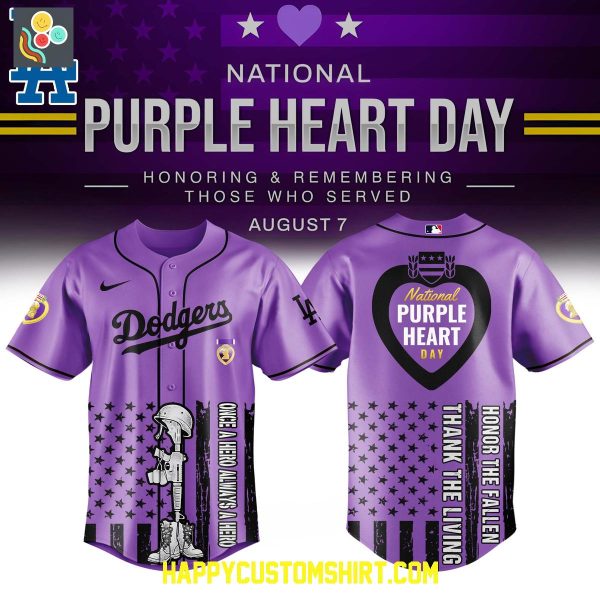 Los Angeles Dodgers x Purple Heart Day 2025 Baseball Jersey