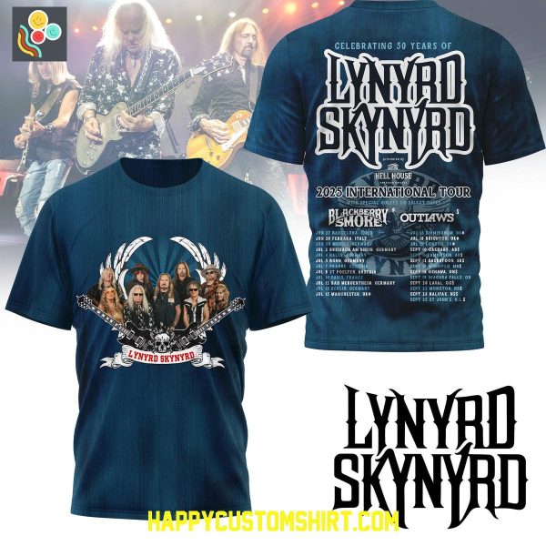 Lynyrd Skynyrd 50 Years International Tour 2025 Shirt