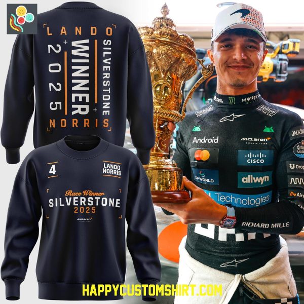 McLaren Lando Norris Race Winner Silverstone 2025 Hoodie Shirt