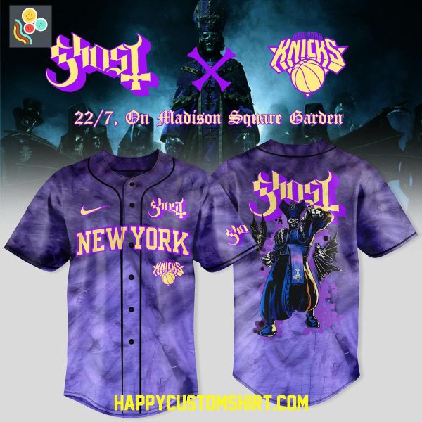 New York Knicks Mix Ghost Band World Tour 2025 Baseball Jersey