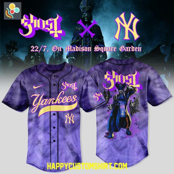 New York Yankees Mix Ghost Band World Tour 2025 Baseball Jersey