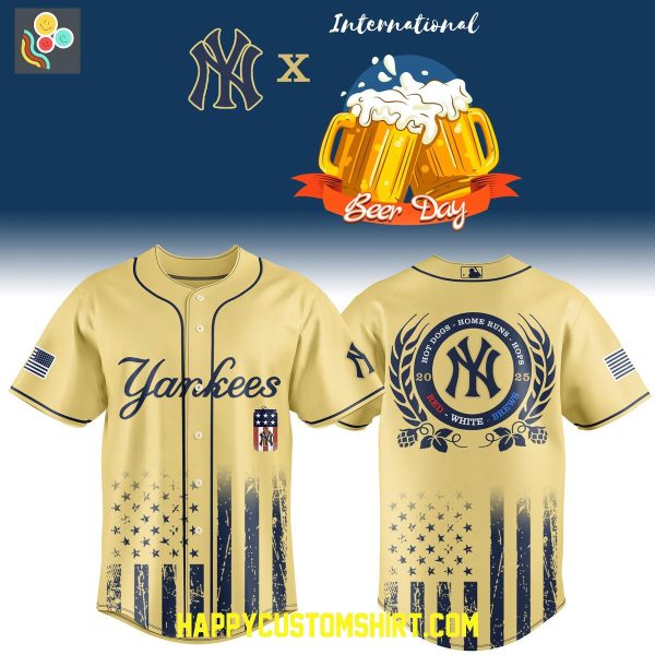 New York Yankees Mix International Beer Day 2025 Baseball Jersey