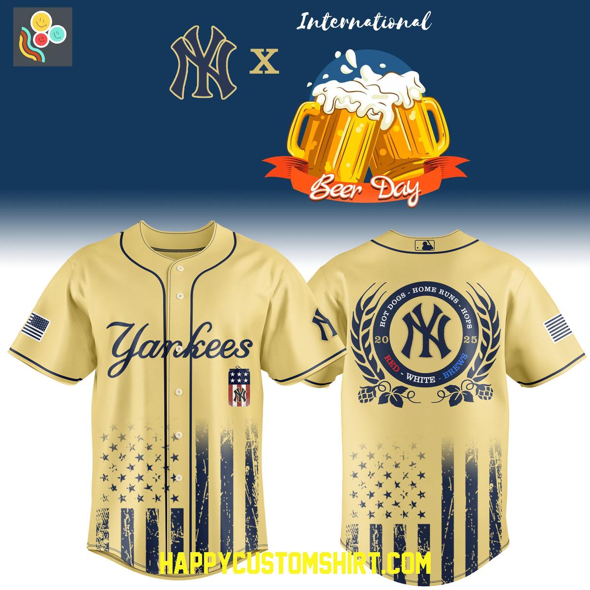 New York Yankees Mix International Beer Day 2025 Baseball Jersey New York Yankees Mix International Beer Day 2025 Baseball Jersey