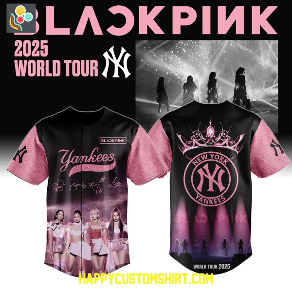 New York Yankees x Blackpink World Tour 2025 Baseball Jersey