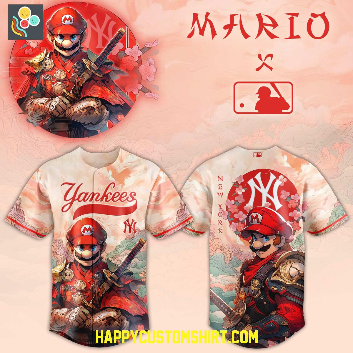 New York Yankees x Mario Samurai Baseball Jersey New York Yankees x Mario Samurai Baseball Jersey