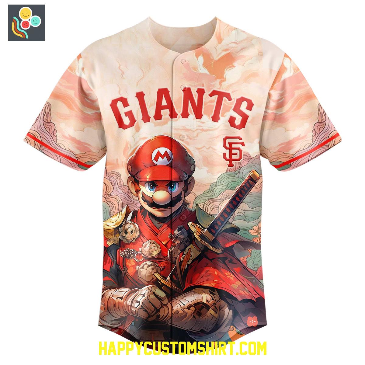 San Francisco Giants x Mario Samurai Baseball Jersey San Francisco Giants x Mario Samurai Baseball Jersey