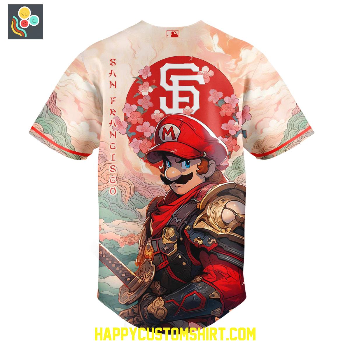 San Francisco Giants x Mario Samurai Baseball Jersey San Francisco Giants x Mario Samurai Baseball Jersey