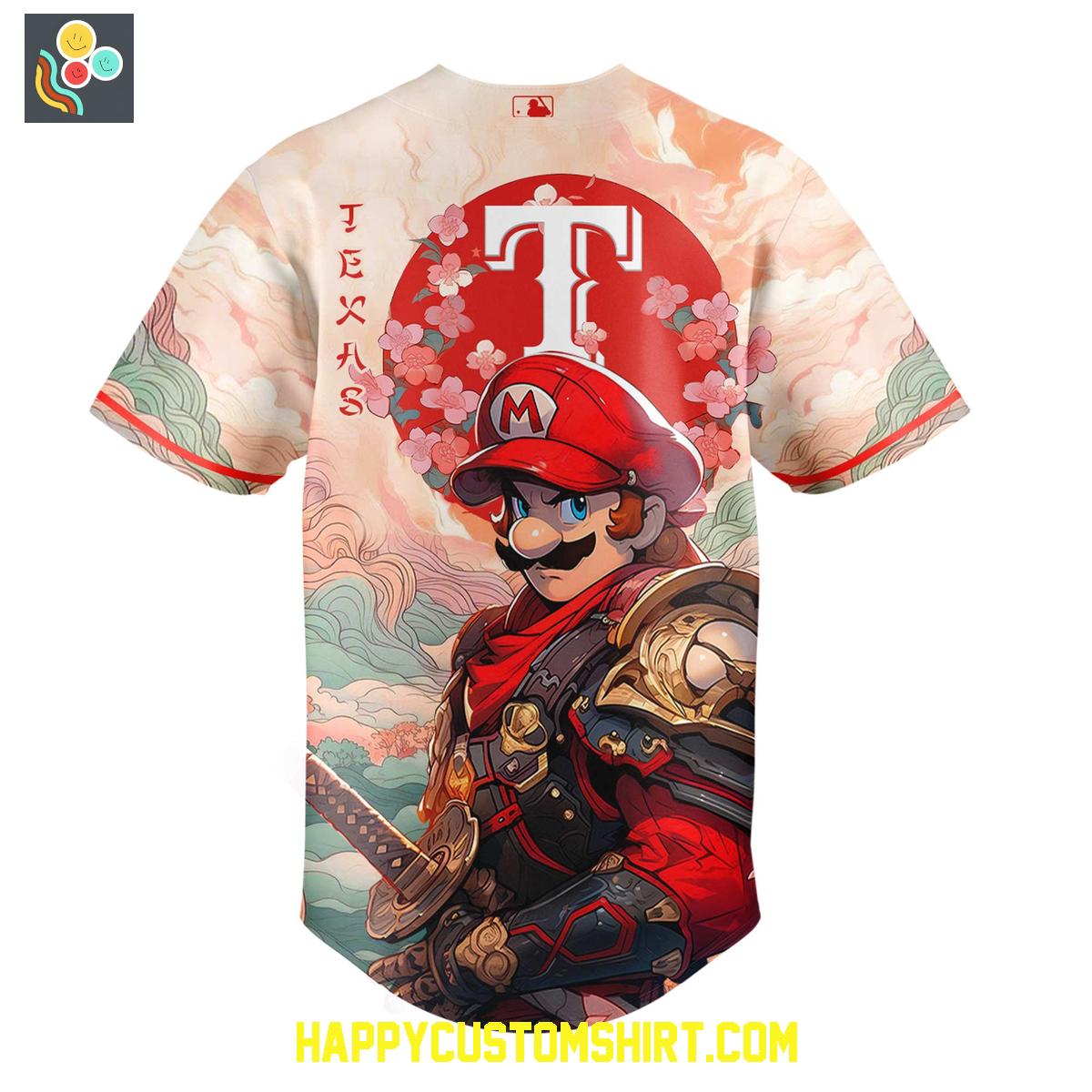Texas Rangers x Mario Samurai Baseball Jersey Texas Rangers x Mario Samurai Baseball Jersey