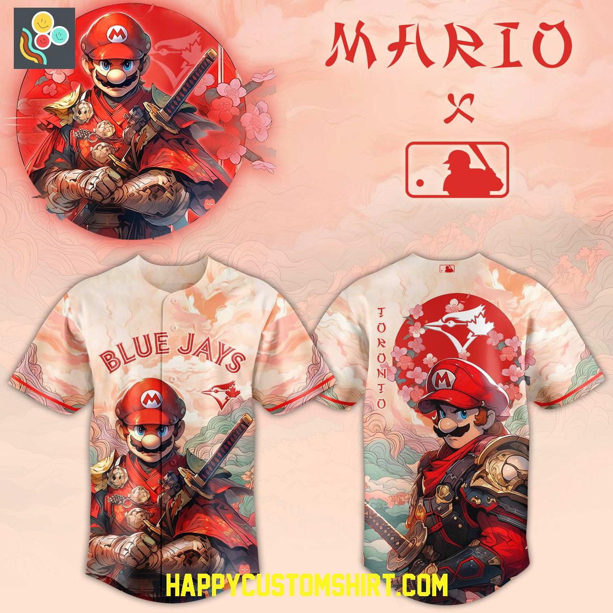 Toronto Blue Jays x Mario Samurai Baseball Jersey Toronto Blue Jays x Mario Samurai Baseball Jersey