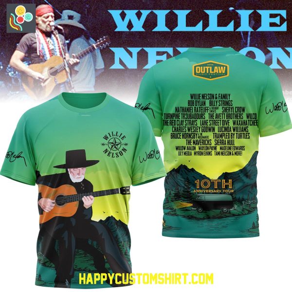 Willie Nelson 10th Anniversary Tour Shirt