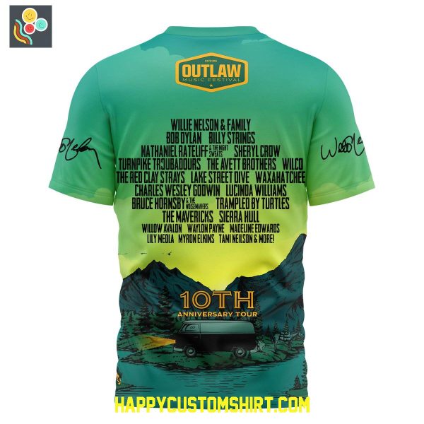 Willie Nelson 10th Anniversary Tour Shirt